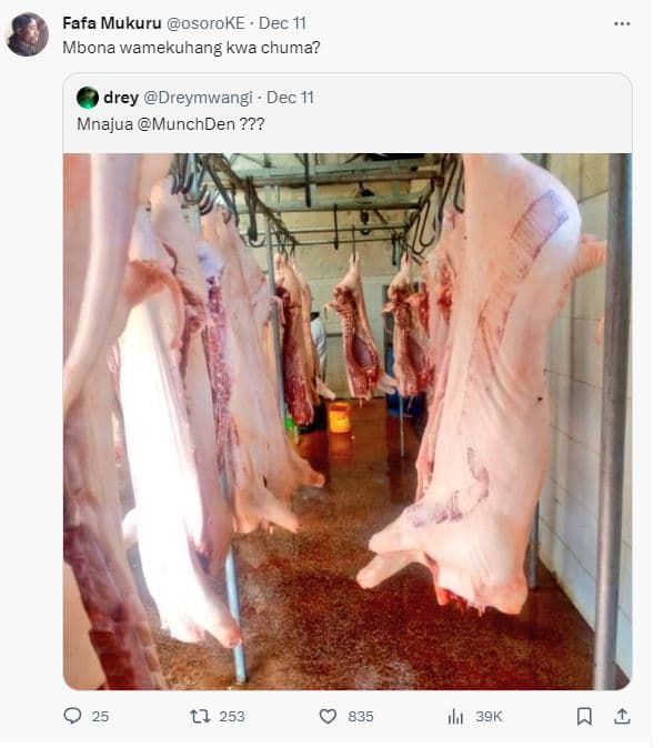 Fafa mukuru osoroke dec 11 mbona wamekuhang kwa chuma? drey dreymwangi . dec 11