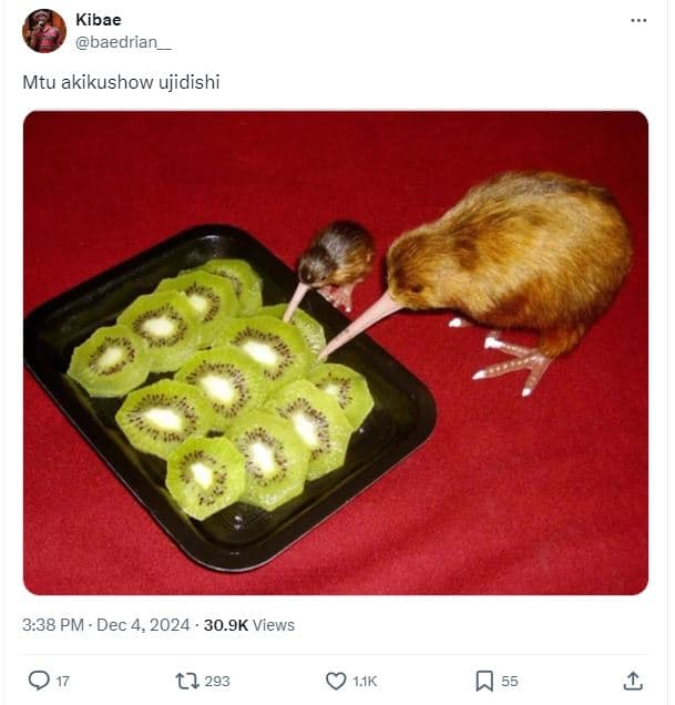 Kibae baedrian mtu akikushow ujidishi 3.38 pm dec 4, 30.9k views l2 293 1ik