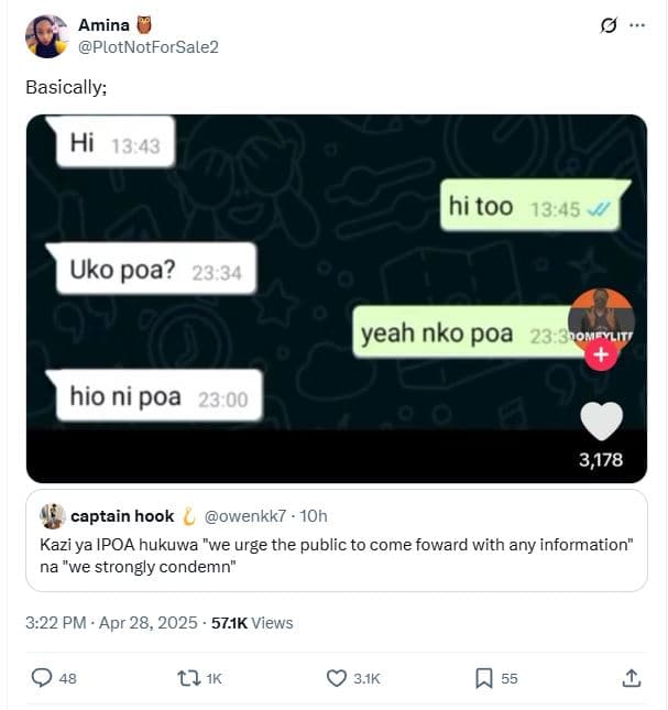 Amina plotnotforsale2 basically hi 13.43 hi too 1345 uko poa? 28.34 yeah nko poa