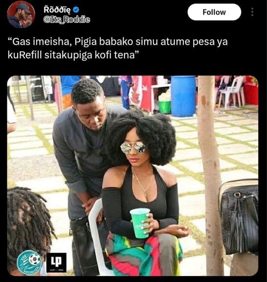 Rãddię is_rodde follow gas imeisha pigia babako simu atume pesa ya kurefill sita