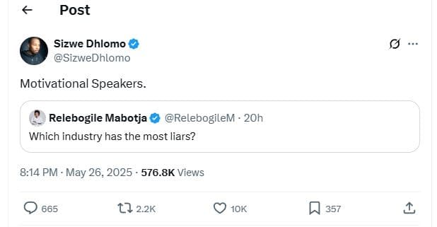 Post sizwe dhlomo sizwedhlomo motivational speakers. relebogile mabotja relebogi