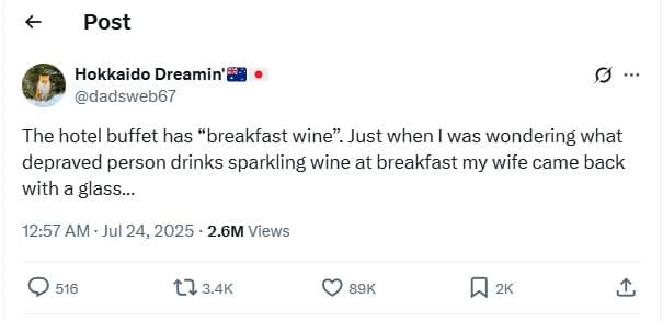 Post hokkaido dreamin dadsweb67 the hotel buffet has breakfast wine . just when