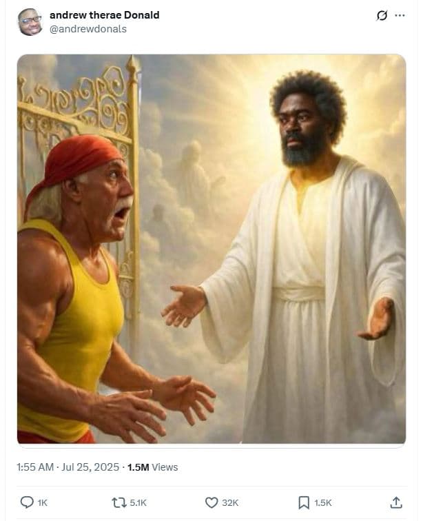 Andrew therae donald andrewdonals 1.55 am . jul 25, 1.5m views 0 ı t2 5ik 32k 1.