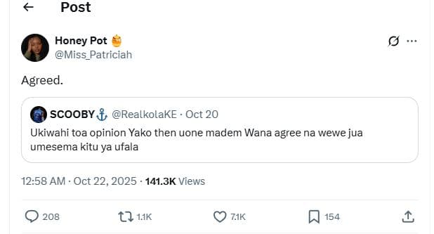 Post honey pot miss_patriciah agreed. 'scooby realkolake oct 20 ukiwahi toa opin