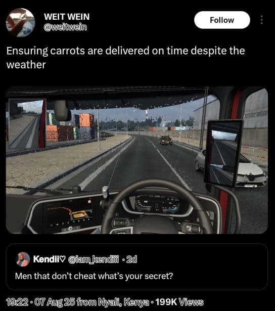 Weit wein weftwein follow ensuring carrots are delivered on time despite the wea