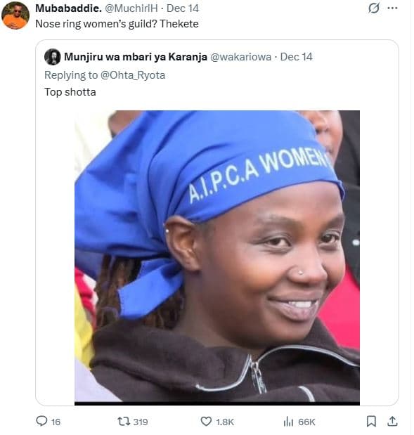 Mubabaddie muchirih dec 14 nose ring women's guild? thekete munjiru wa mbari ya