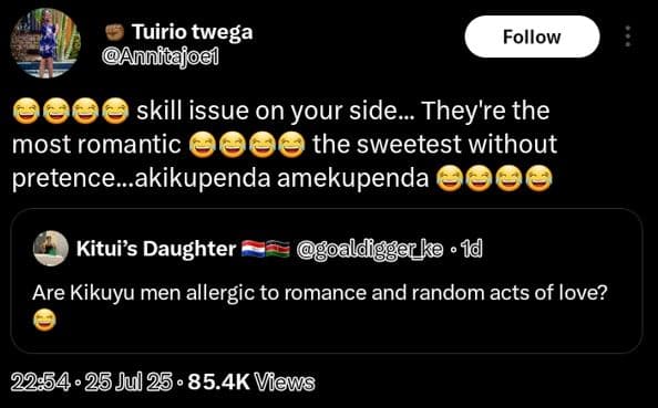 Tuirio twega annitajoeí follow skill issue on your side_ they're the most romant