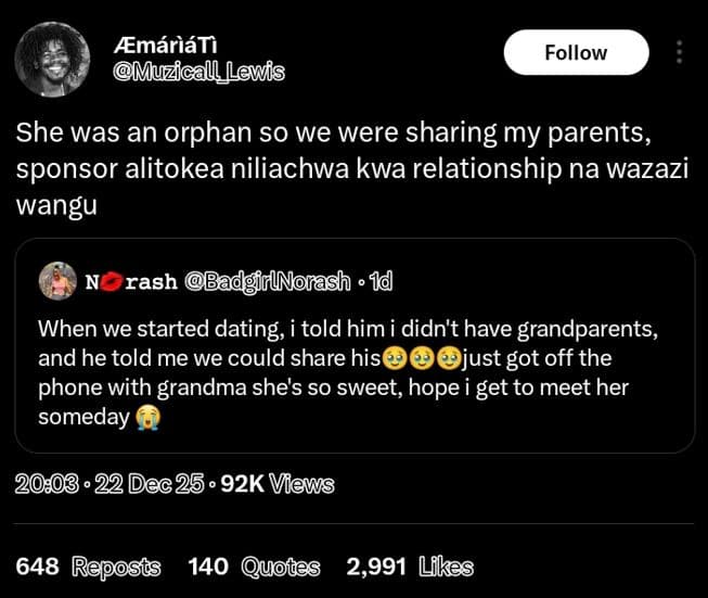 Amáriáti muzicall_lewis follow she was an orphan so we were sharing my parents,