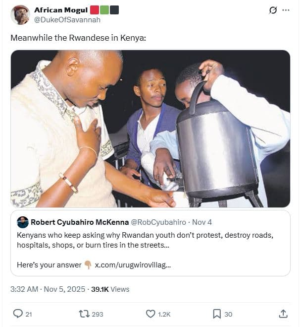 African mogul dukeofsavannah meanwhile the rwandese in kenya robert cyubahiro mc