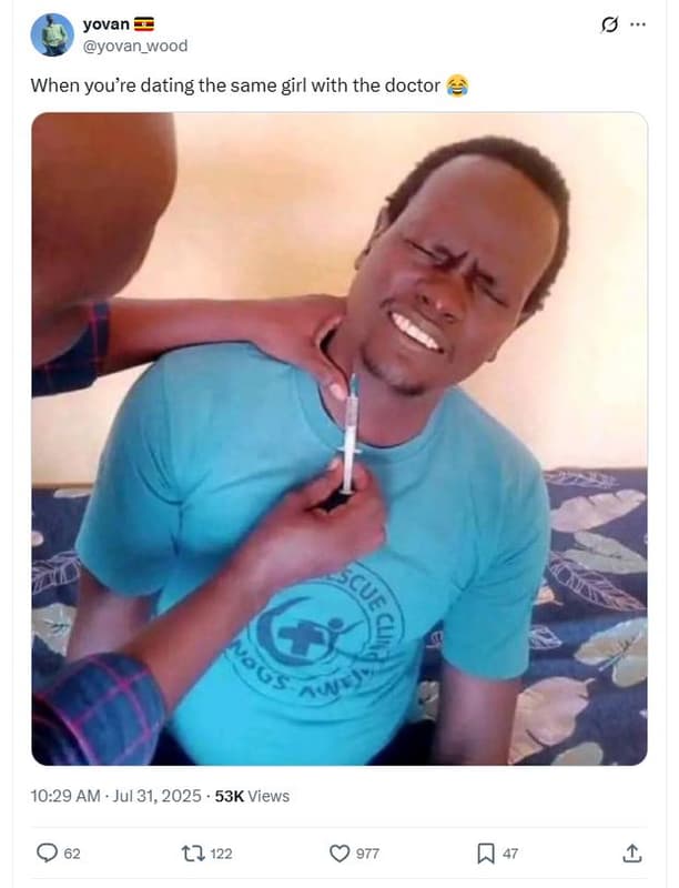 Yovan vovan_wood when you're dating the same girl with the doctor 10.29 am jul 3