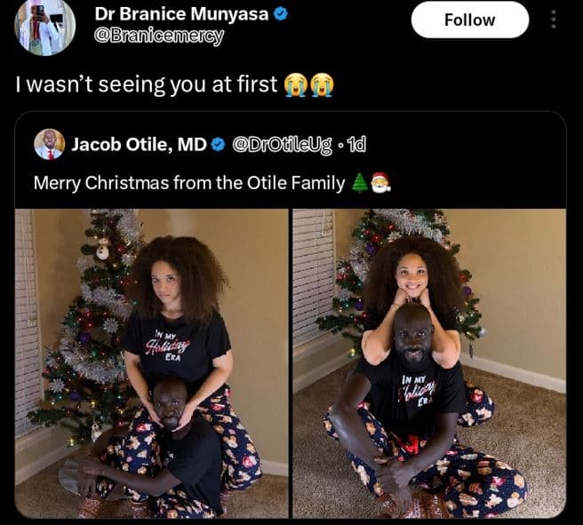 Dr branice munyasa branicemeicy follow wasn't seeing you at first jacob otile, m