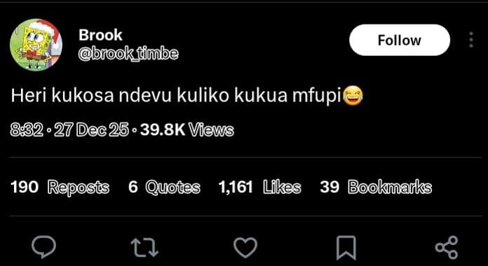 Brook bnookfimbe follow heri kukosa ndevu kuliko kukua mfupie 27dec25 39.8k view
