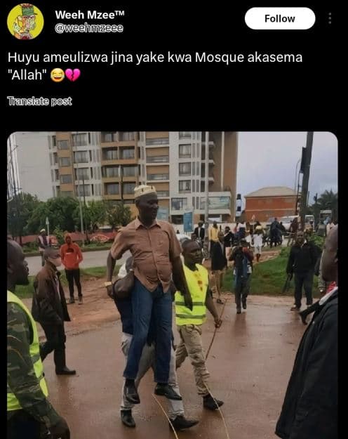 Weeh mzeetm weehuzeee follow huyu ameulizwa jina yake kwa mosque akasema allah t