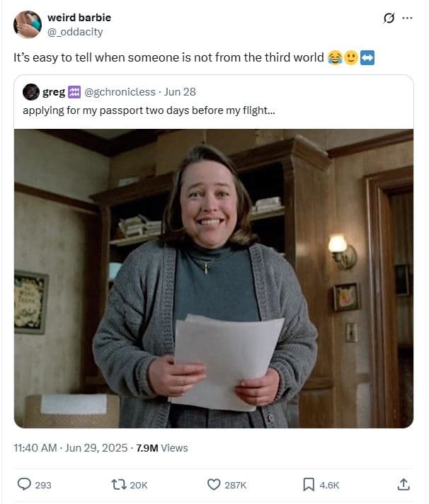 Weird barbie oddacity its easy to tell when someone is not from the third world