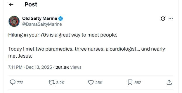 Post old salty marine bamasaltymarine hiking in your 7os is a great way to meet