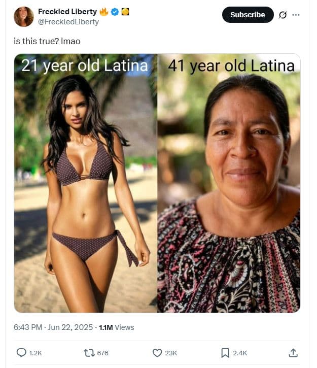 Freckled liberty freckledliberty subscribe is this true? imao 21 year old latina