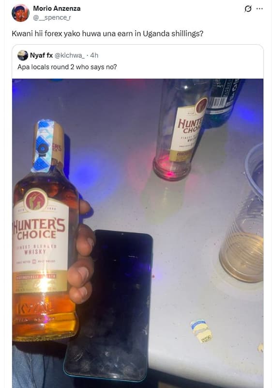 Morio anzenza spence r kwani hii forex yako huwa una earn in uganda shillings? n