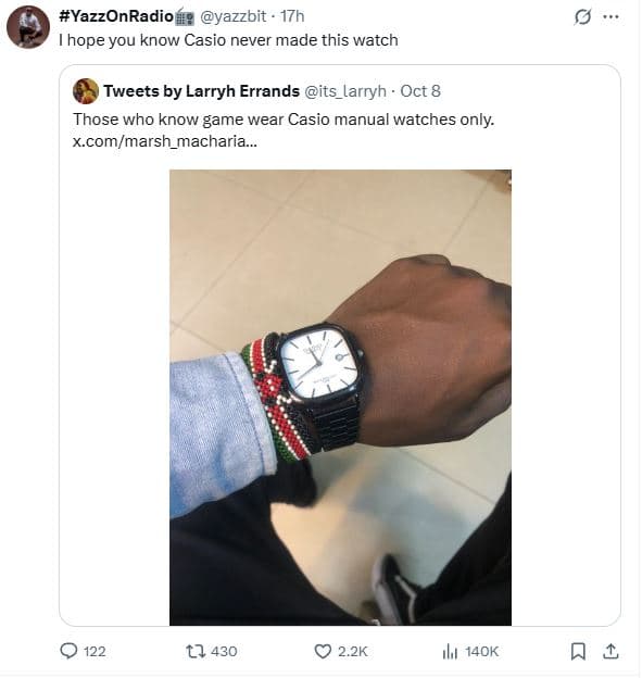 Yazzonradiogg yazzbit 17h hope you know casio never made this watch tweets by la