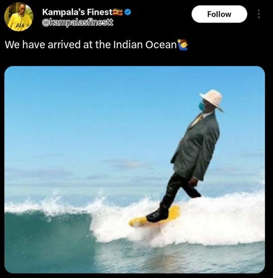 Kampala's finest kampalasfinesã follow we have arrived at the indian ocean