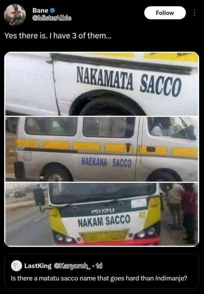 Bane mlsseasie follow yes there is. have 3 of them . naekana sacco 4 nakam sacco