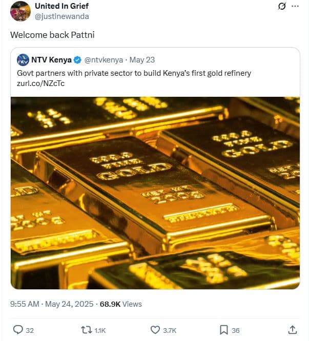 United in grief justinewanda welcome back pattni ntv kenya ntvkenya may 23 govt