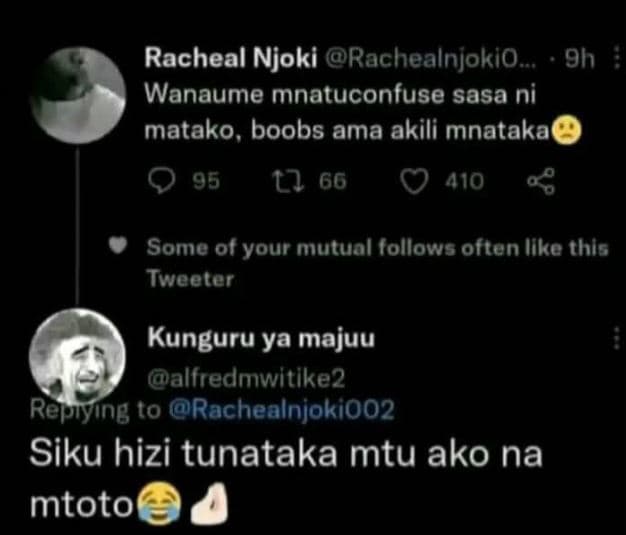 Racheal njoki rachealnjokio 9h wanaume mnatuconfuse sasa ni matako, boobs ama ak