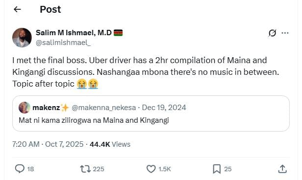 Post salim m ishmael, m.d salimishmael met the final boss. uber driver has a 2hr