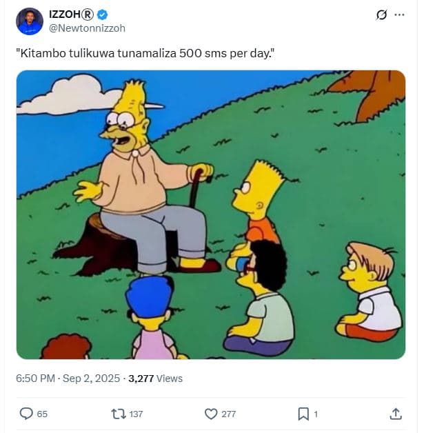 Izzoh newtonnizzoh kitambo tulikuwa tunamaliza 500 sms per day 6.50 pm sep 2, 3,