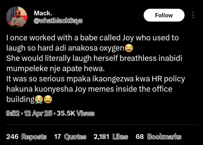 Mack_ whadmacksays follow fcs ionce worked with a babe called joy who used to la