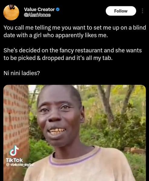 Value creator alexvonce follow you call me 'telling me you want to set me up on