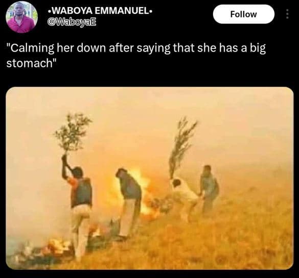 Waboya emmanuel. waboyae follow calming her down after saying that she has a big
