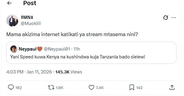 Post mn muokiiii mama akizima internet katikati ya stream mtasema nini? neypaul