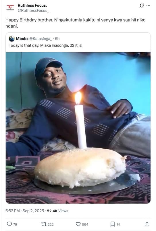 Ruthless focus ruthlessfocus happy birthday brother. ningekutumia kakitu ni veny