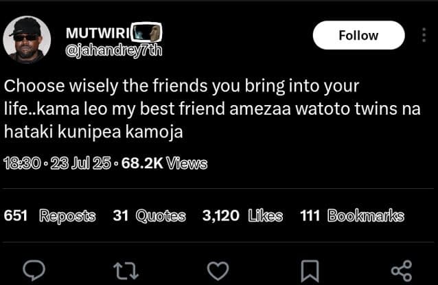 Mutwiril jahandrey7d follow choose wisely the friends you bring into your life_k