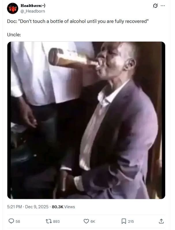 Heabborn _headborn doc don't touch a bottle of alcohol until you are fully recov