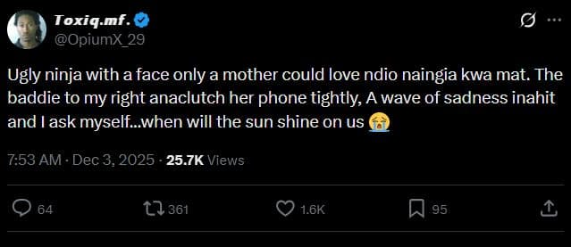 Toxiq mf opiumx_29 ugly ninja with a face only a mother could love ndio naingia