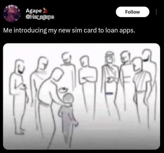 Agape heragape follow me introducing my new sim card to loan apps.