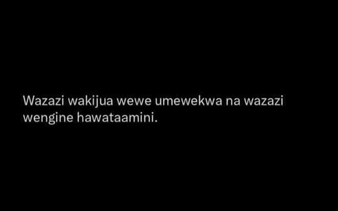Wazazi wakijua wewe umewekwa na wazazi wengine hawataamini
