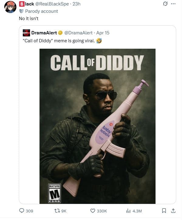 Black realblackspe 23h parody account no it isn't dramaalert dramaalert . apr 15