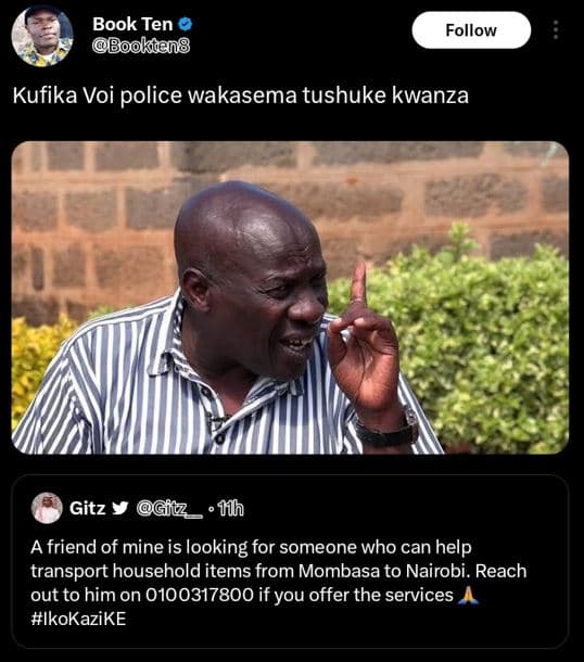 Book ten bookdan8 follow kufika voi police wakasema tushuke kwanza gitz gizz mhh