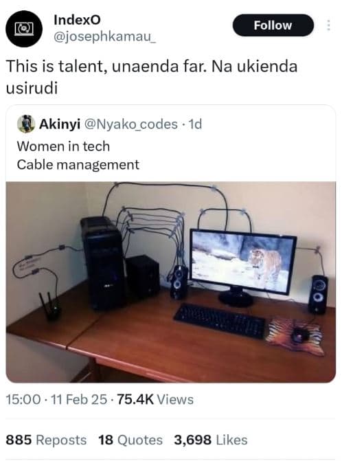Indexo josephkamau_ follow this is talent, unaenda far. na ukienda usirudi akiny