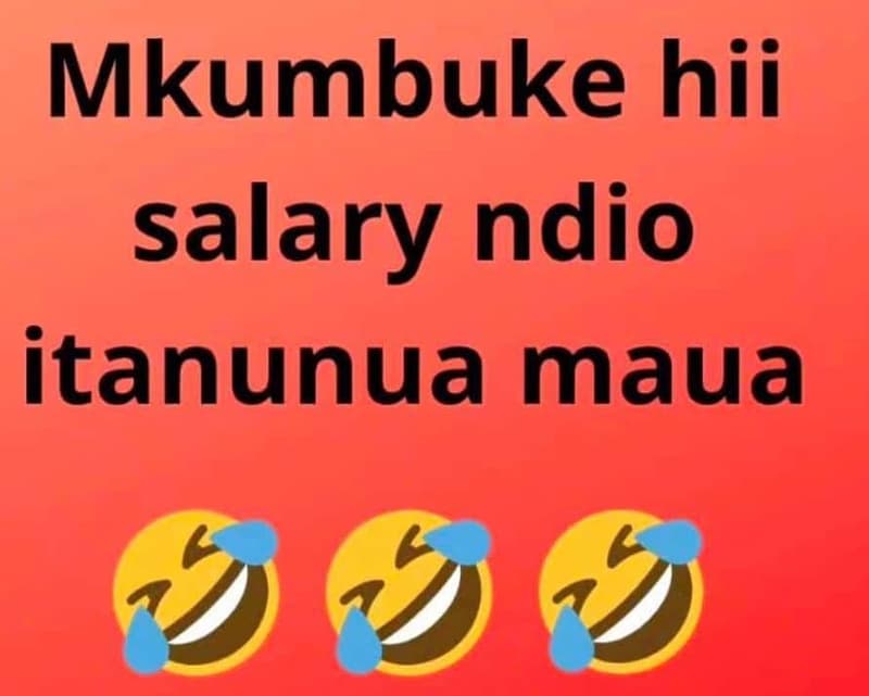 Mkumbuke hii salary ndio itanunua maua