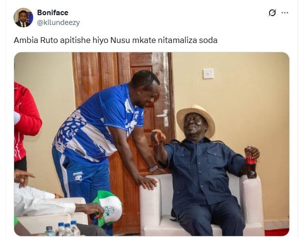 Boniface kilundeezy ambia ruto apitishe hiyo nusu mkate nitamaliza soda