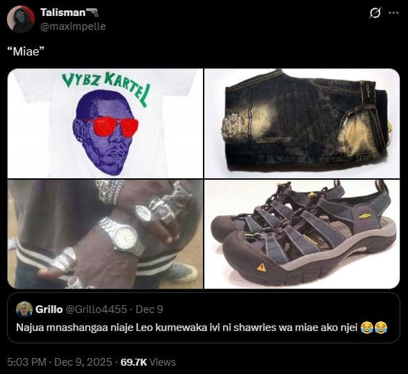 Talisman7 maximpelle 'miae vybz kartel grillo grillo4455 dec 9 najua mnashangaa