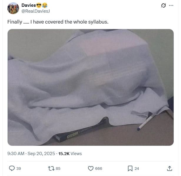 Davies realdavies finally have covered the whole syllabus. 9.30 am_ sep 20, 15.2