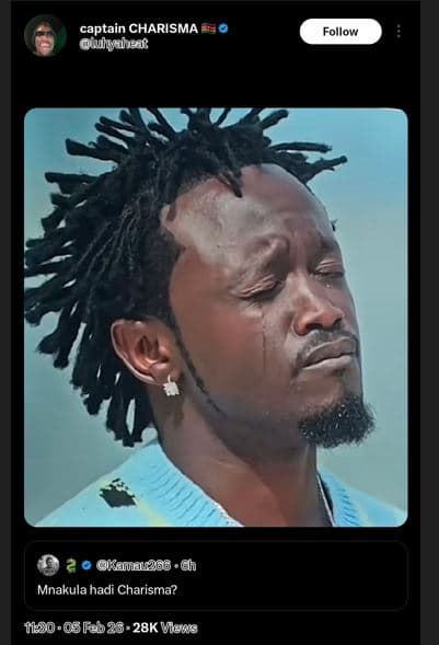 Captain charisma luluahherfr follov 0xauau28s mnakula hadi charisma? 03fo25 28k