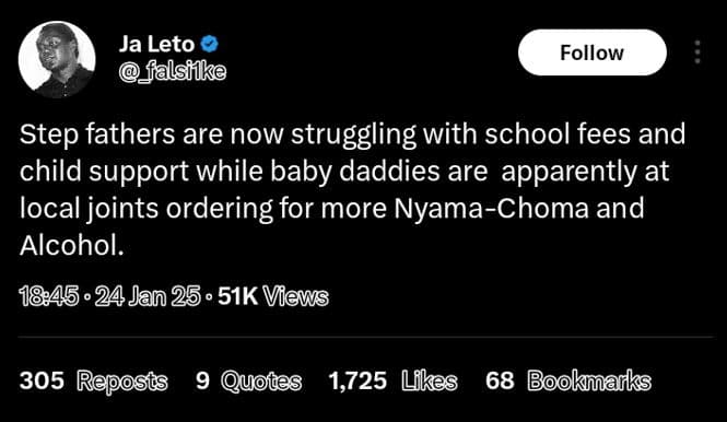 Ja leto falsfíke follow step fathers are now struggling with school fees and chi