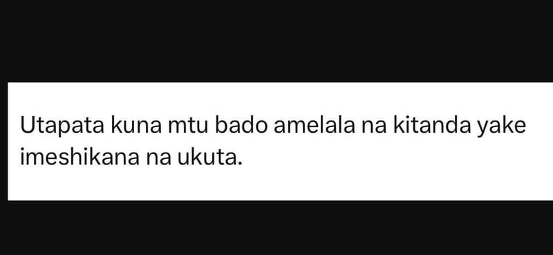 Utapata kuna mtu bado amelala na kitanda yake imeshikana na ukuta