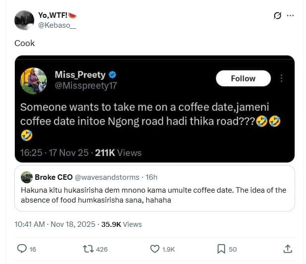 Yo, wtf! kebaso cook miss_preety misspreety17 follow someone wants to take me on