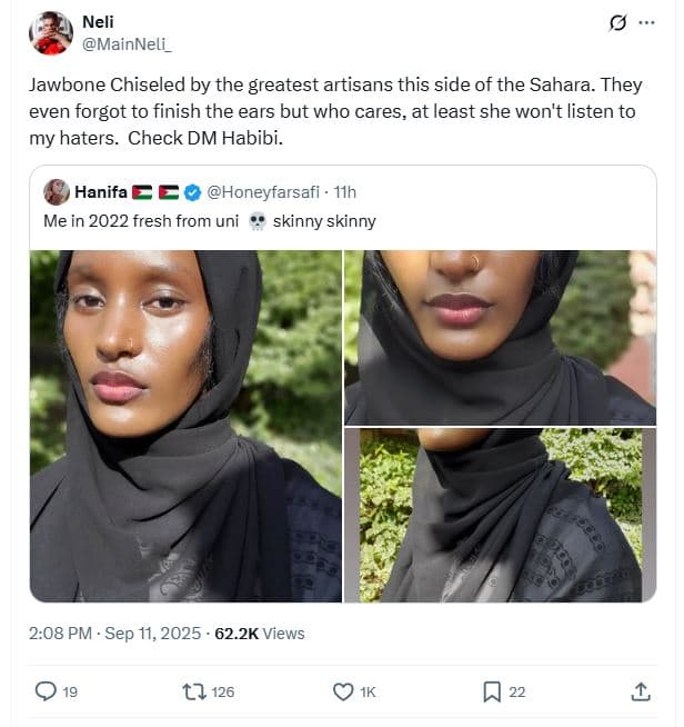 Neli mainneli_ jawbone chiseled by the greatest artisans this side of the sahara